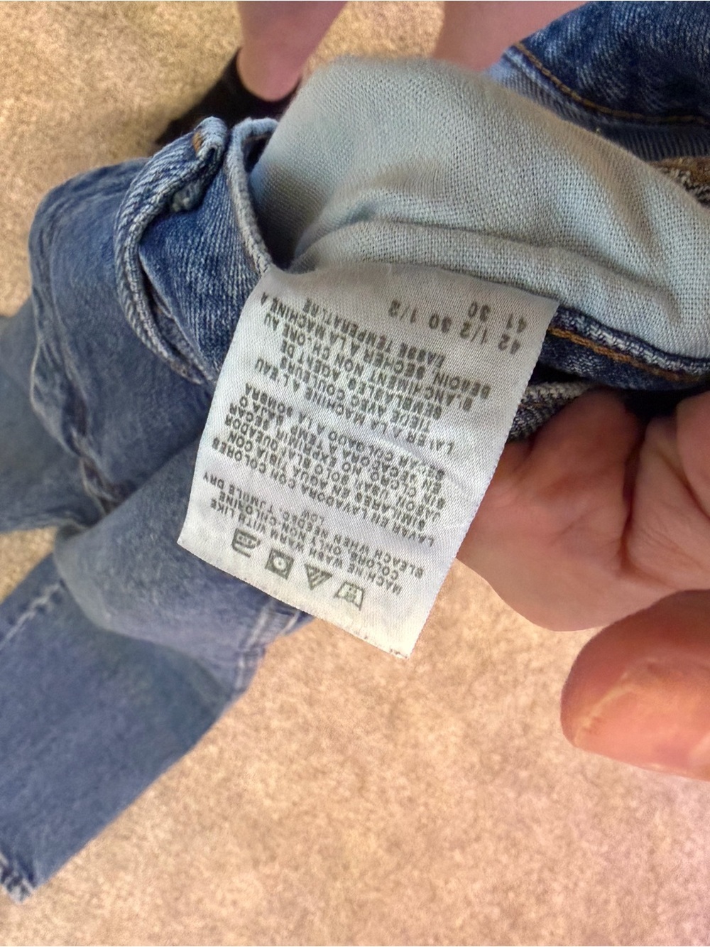 Vintage Wrangler Jeans 40x30 Relaxed Fit Blue Denim Western Cowboy - Picture 5 of 7